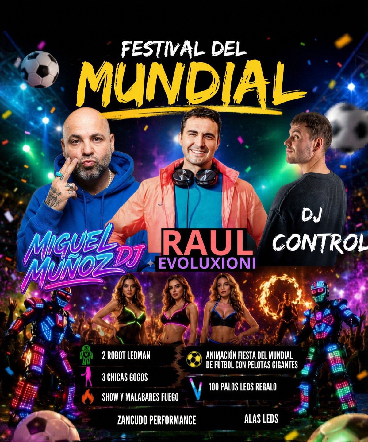 Festival del Mundial — Miguel Muñoz DJ, Raul Evoluxioni, DJ Control