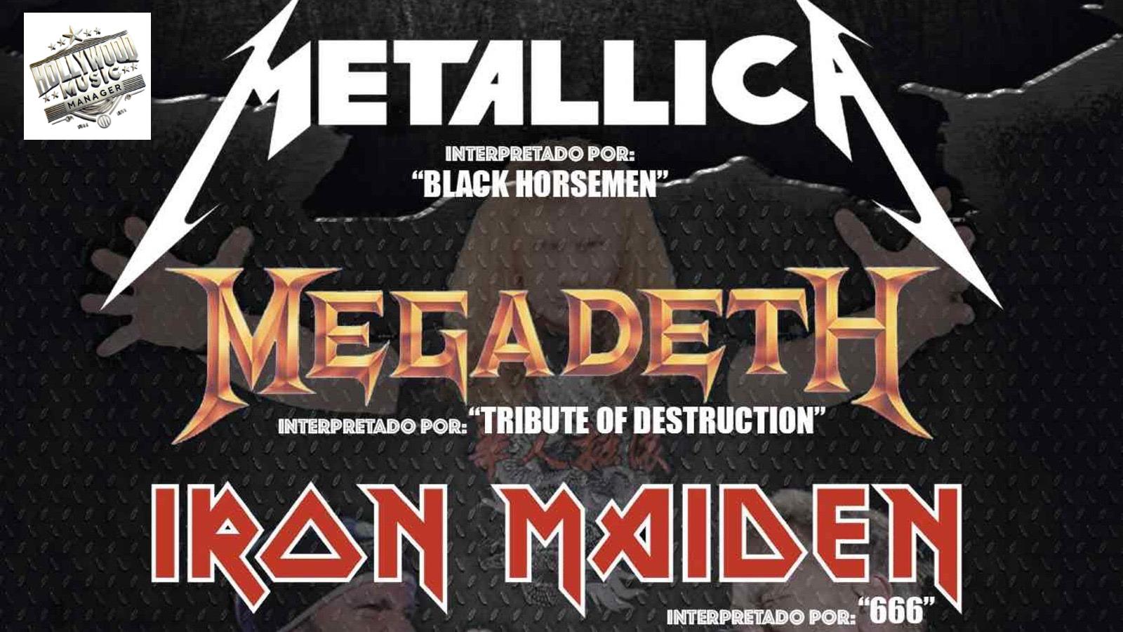 Tributo a Metallica, Megadeth e Iron Maiden